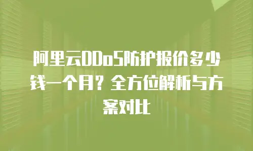 阿里云DDoS防护报价多少钱一个月？全方位解析与方案对比