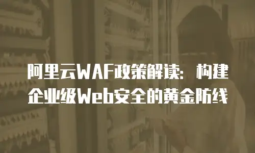 阿里云WAF政策解读：构建企业级Web安全的黄金防线