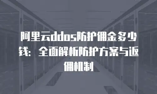 阿里云ddos防护佣金多少钱：全面解析防护方案与返佣机制