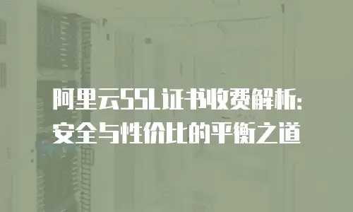 阿里云SSL证书收费解析：安全与性价比的平衡之道