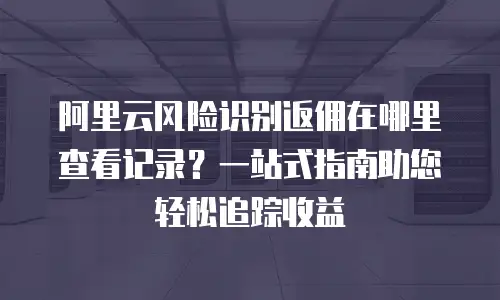 阿里云风险识别返佣在哪里查看记录？一站式指南助您轻松追踪收益