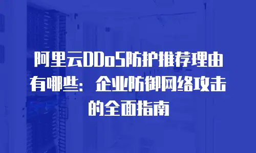 阿里云DDoS防护推荐理由有哪些：企业防御网络攻击的全面指南