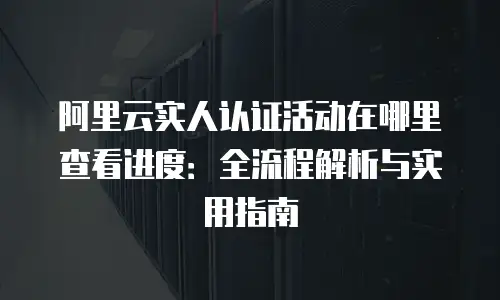 阿里云实人认证活动在哪里查看进度：全流程解析与实用指南
