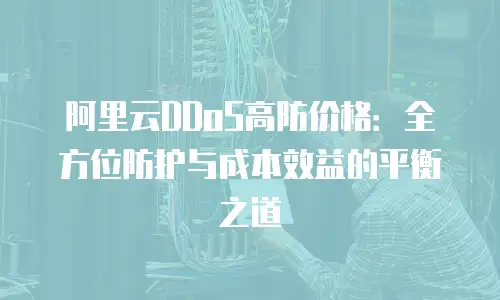 阿里云DDoS高防价格：全方位防护与成本效益的平衡之道