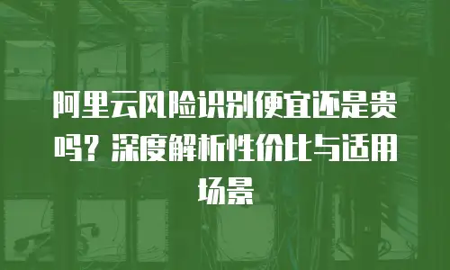 阿里云风险识别便宜还是贵吗？深度解析性价比与适用场景