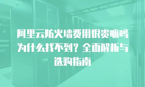 阿里云防火墙费用很贵嘛吗为什么找不到？全面解析与选购指南