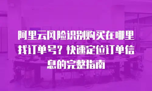 阿里云风险识别购买在哪里找订单号？快速定位订单信息的完整指南