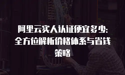阿里云实人认证便宜多少：全方位解析价格体系与省钱策略