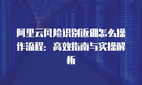 阿里云风险识别返佣怎么操作流程：高效指南与实操解析
