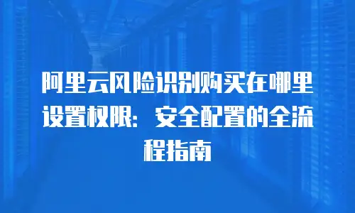 阿里云风险识别购买在哪里设置权限：安全配置的全流程指南
