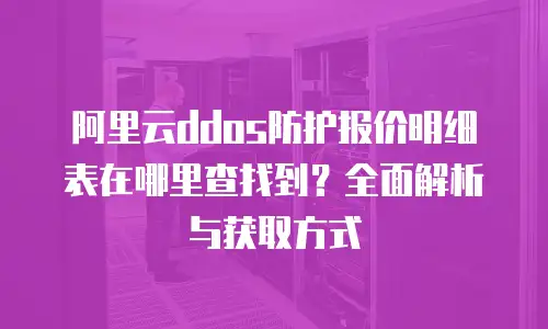 阿里云ddos防护报价明细表在哪里查找到？全面解析与获取方式