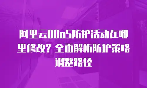 阿里云DDoS防护活动在哪里修改？全面解析防护策略调整路径