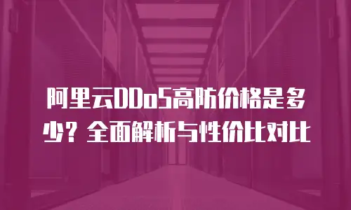 阿里云DDoS高防价格是多少？全面解析与性价比对比
