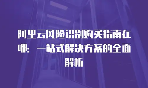 阿里云风险识别购买指南在哪：一站式解决方案的全面解析
