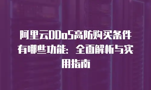 阿里云DDoS高防购买条件有哪些功能：全面解析与实用指南