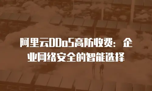 阿里云DDoS高防收费：企业网络安全的智能选择