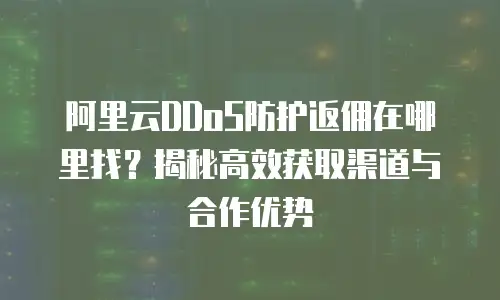 阿里云DDoS防护返佣在哪里找？揭秘高效获取渠道与合作优势