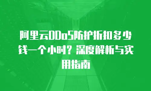 阿里云DDoS防护折扣多少钱一个小时？深度解析与实用指南