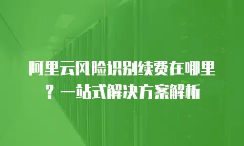 阿里云风险识别续费在哪里？一站式解决方案解析