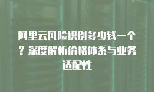 阿里云风险识别多少钱一个？深度解析价格体系与业务适配性