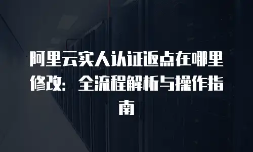 阿里云实人认证返点在哪里修改：全流程解析与操作指南