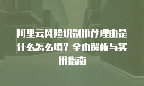 阿里云风险识别推荐理由是什么怎么填？全面解析与实用指南