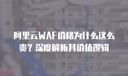 阿里云WAF价格为什么这么贵？深度解析其价值逻辑