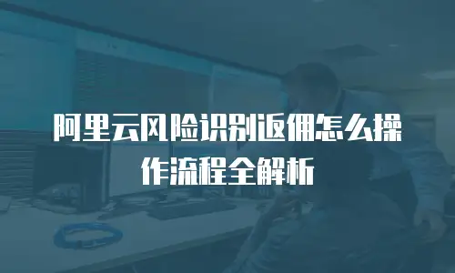 阿里云风险识别返佣怎么操作流程全解析