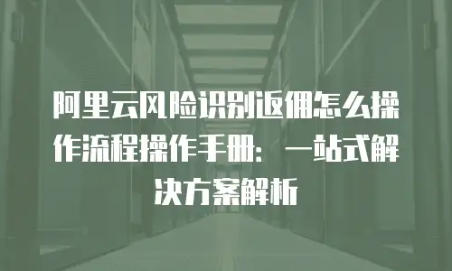 阿里云风险识别返佣怎么操作流程操作手册：一站式解决方案解析
