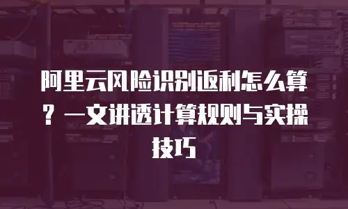 阿里云风险识别返利怎么算？一文讲透计算规则与实操技巧