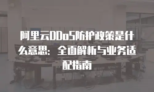 阿里云DDoS防护政策是什么意思：全面解析与业务适配指南