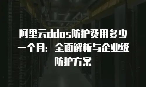 阿里云ddos防护费用多少一个月：全面解析与企业级防护方案