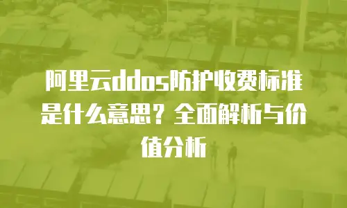 阿里云ddos防护收费标准是什么意思？全面解析与价值分析