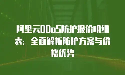 阿里云DDoS防护报价明细表：全面解析防护方案与价格优势