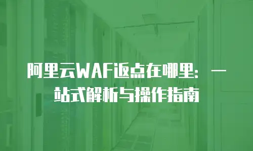 阿里云WAF返点在哪里：一站式解析与操作指南