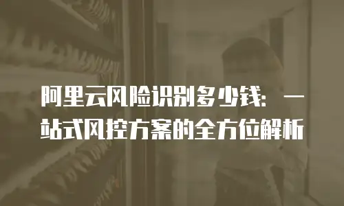 阿里云风险识别多少钱：一站式风控方案的全方位解析