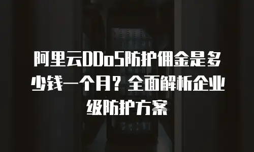 阿里云DDoS防护佣金是多少钱一个月？全面解析企业级防护方案