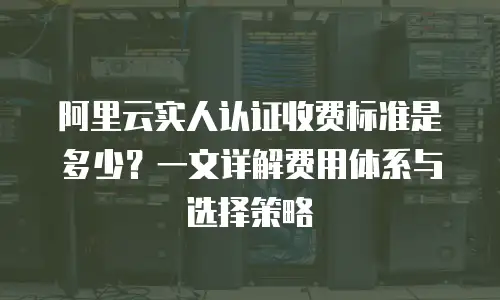 阿里云实人认证收费标准是多少？一文详解费用体系与选择策略
