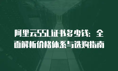 阿里云SSL证书多少钱：全面解析价格体系与选购指南