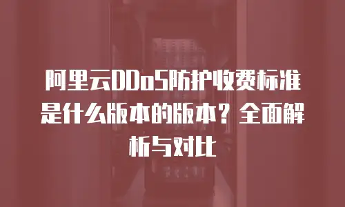 阿里云DDoS防护收费标准是什么版本的版本？全面解析与对比