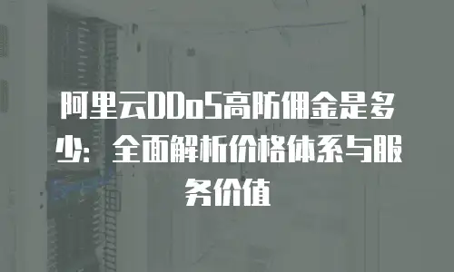 阿里云DDoS高防佣金是多少：全面解析价格体系与服务价值