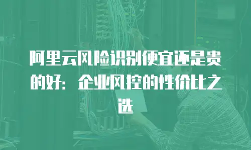 阿里云风险识别便宜还是贵的好：企业风控的性价比之选