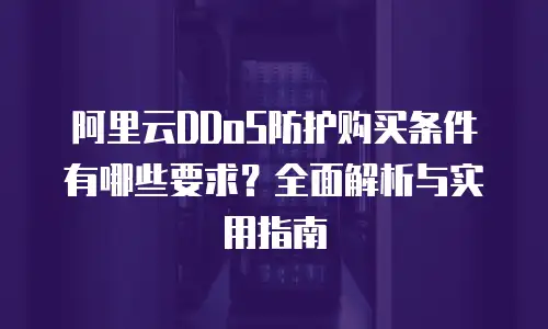 阿里云DDoS防护购买条件有哪些要求？全面解析与实用指南