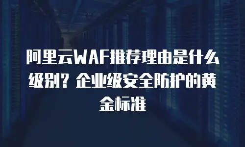 阿里云WAF推荐理由是什么级别？企业级安全防护的黄金标准