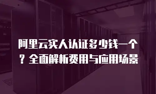 阿里云实人认证多少钱一个？全面解析费用与应用场景