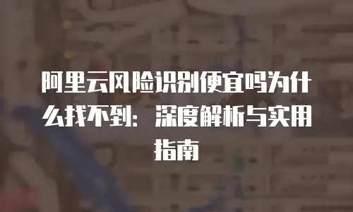 阿里云风险识别便宜吗为什么找不到：深度解析与实用指南