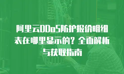 阿里云DDoS防护报价明细表在哪里显示的？全面解析与获取指南