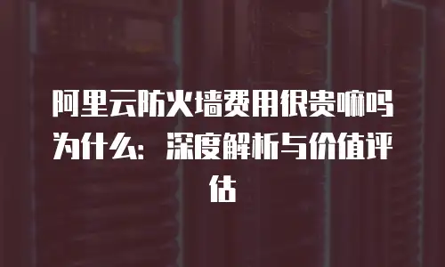 阿里云防火墙费用很贵嘛吗为什么：深度解析与价值评估