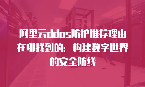 阿里云ddos防护推荐理由在哪找到的：构建数字世界的安全防线