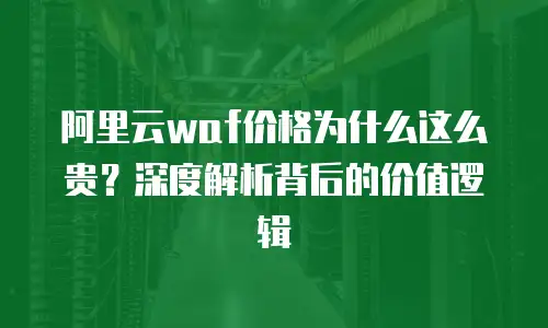 阿里云waf价格为什么这么贵？深度解析背后的价值逻辑
